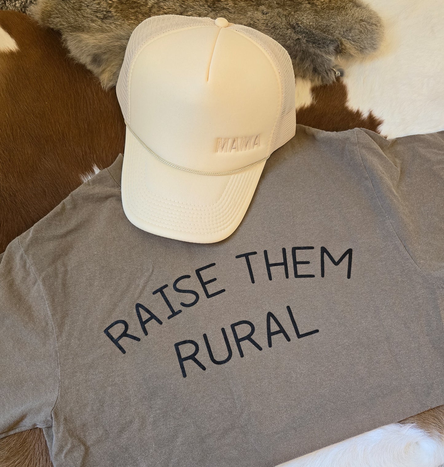 Raise Them Rural Graphic Tee - Mocha