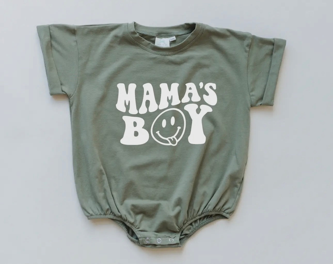 Mama's Boy Oversized T-Shirt Romper | Olive Green