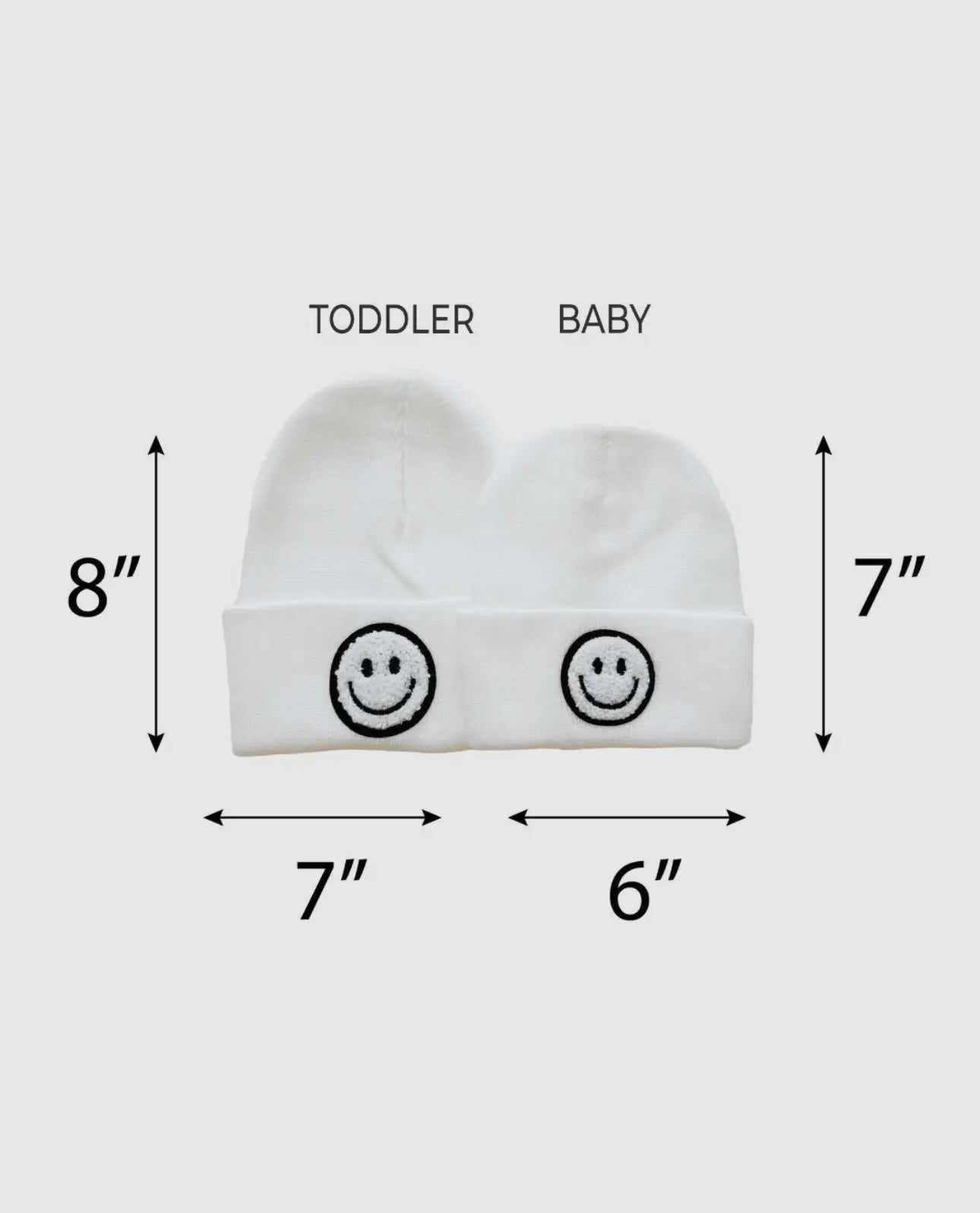 Smiley Beanie | White | Toddler