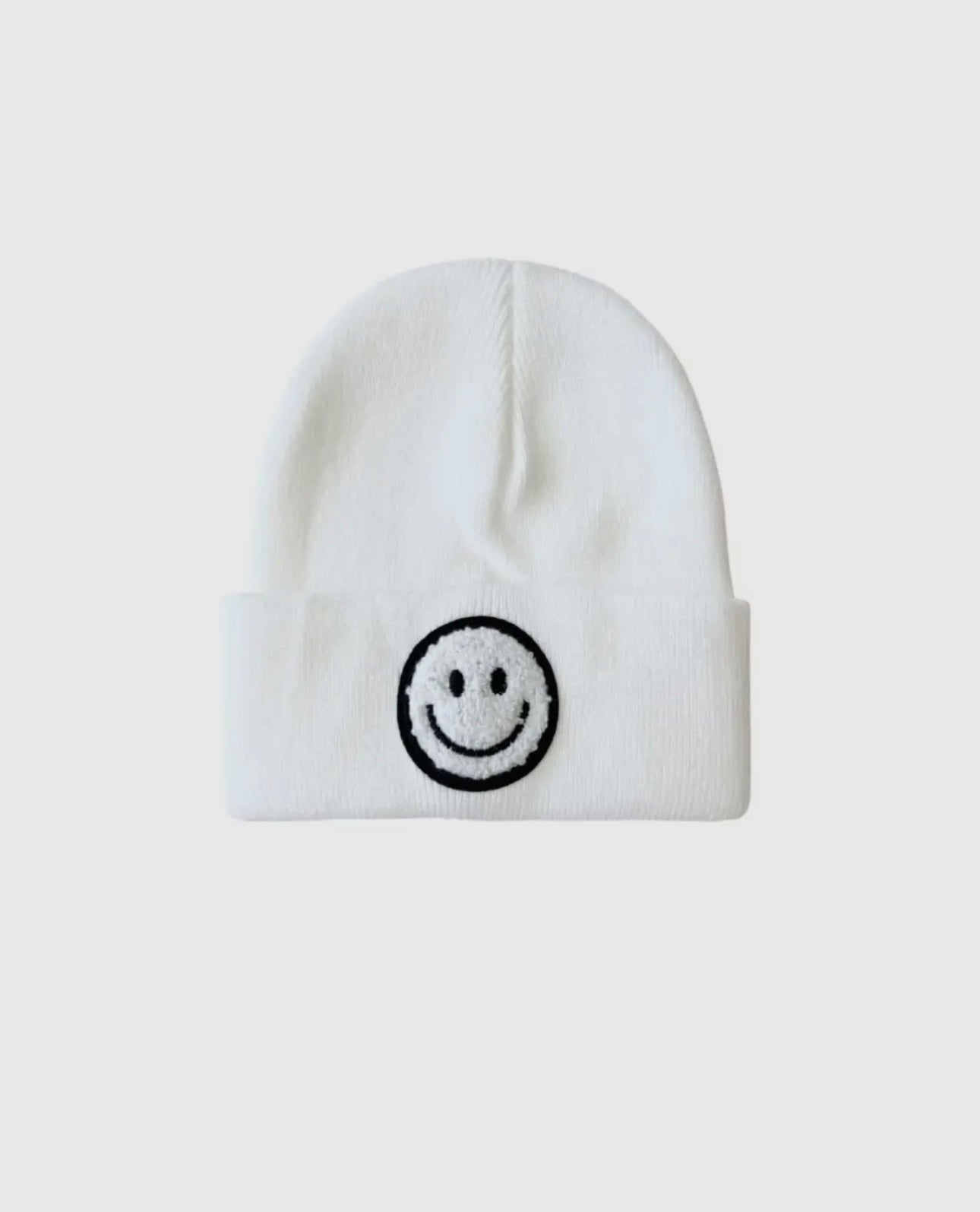 Smiley Beanie | White | Toddler