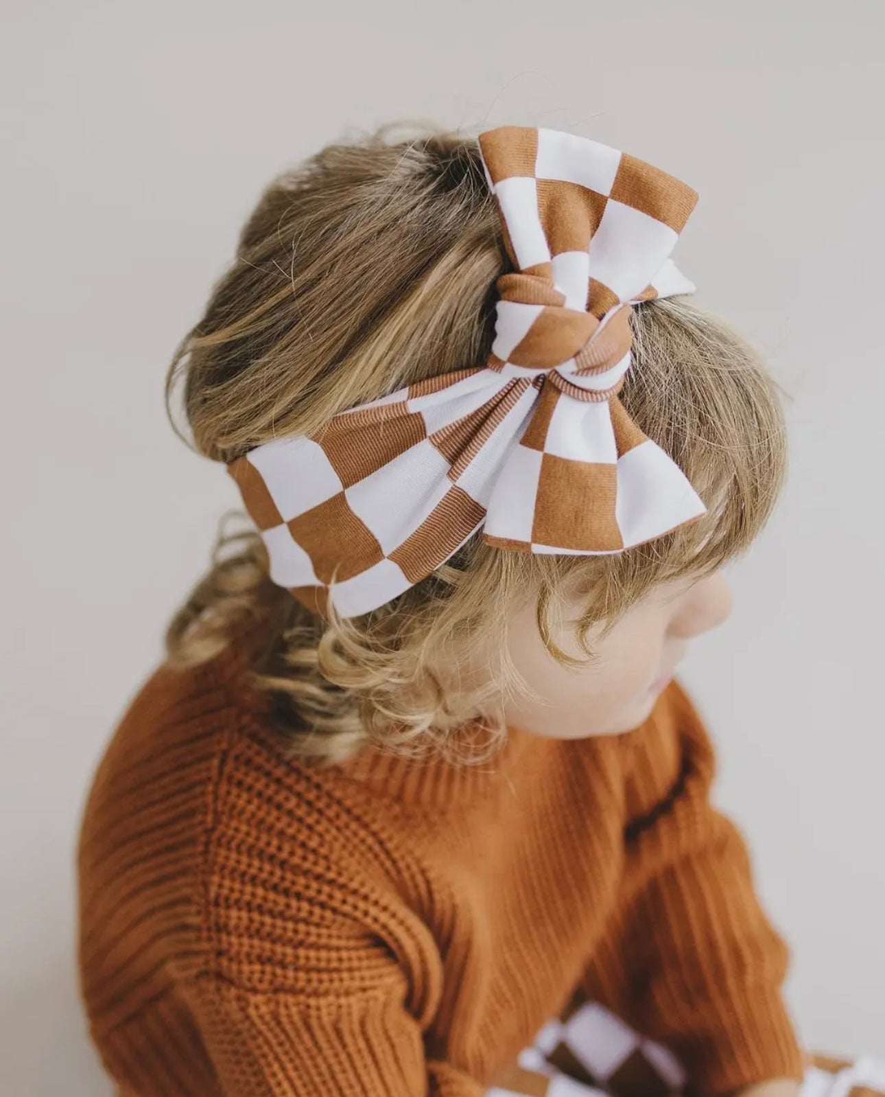 Checkered Headband | Copper