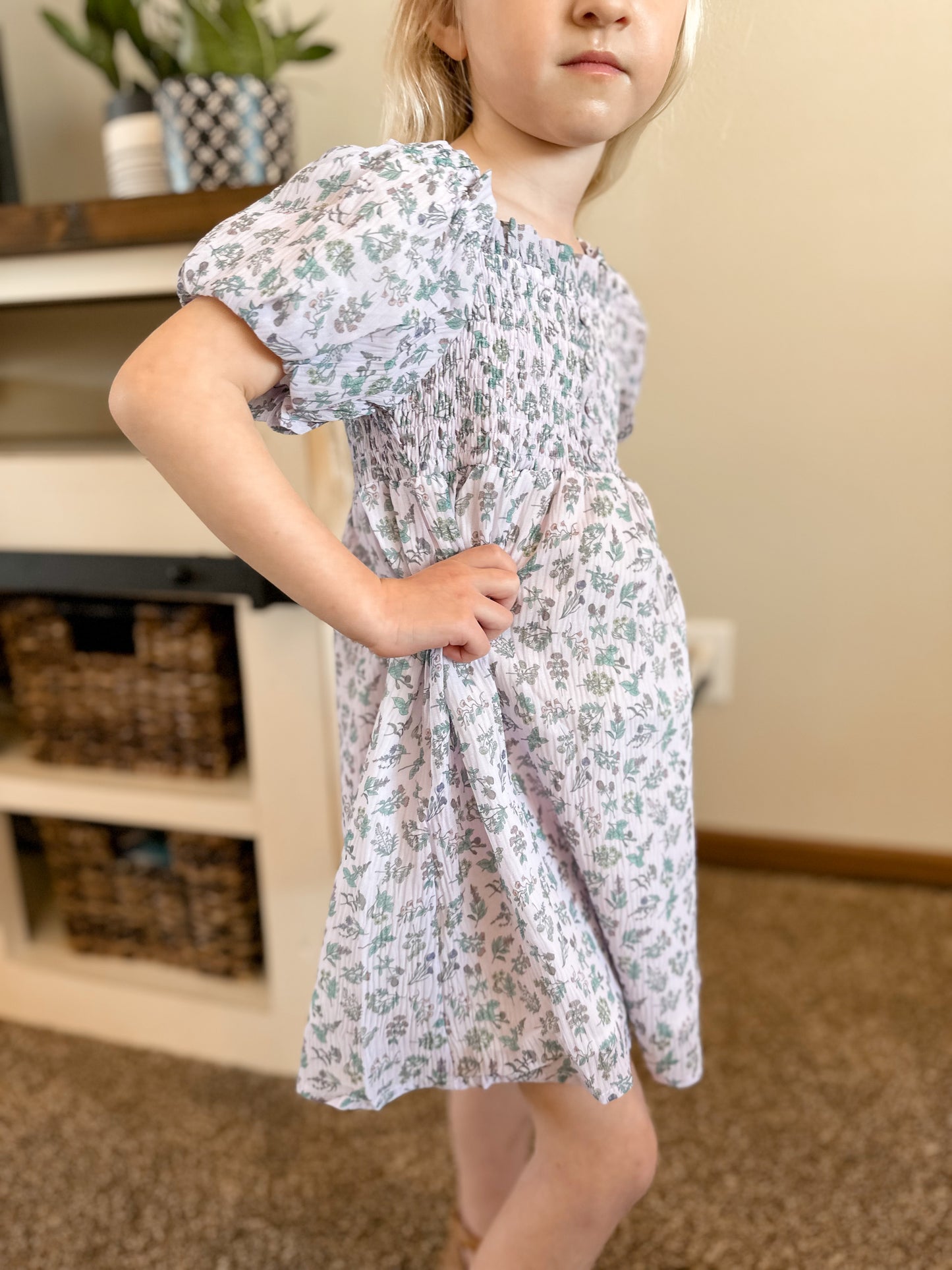 Paisley Smocked Dress | Lavender